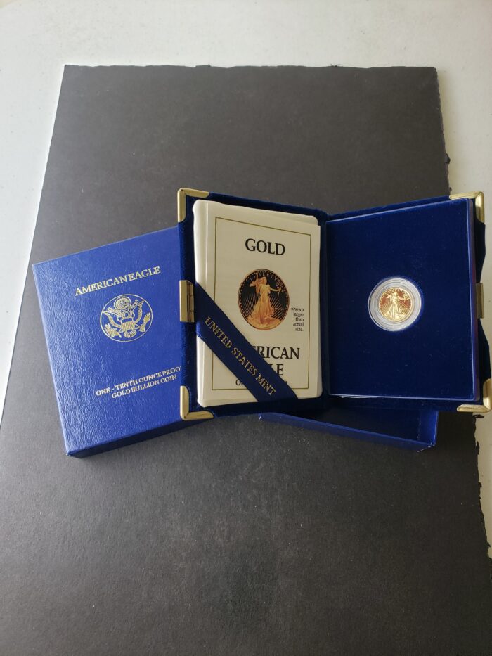 1990 P Proof $5 1/10oz Gold American Eagle