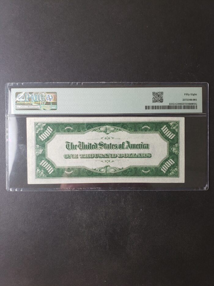 1934 A $1000 Federal Reserve Note Chicago PMG 58 Choice About Uncirculated - Image 2