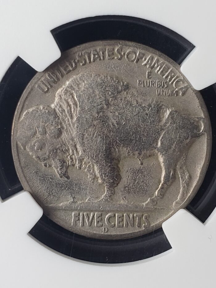 1937 D 5c Buffalo Nickel 3 Leg Variety NGC Fine Details Cleaned - Image 3