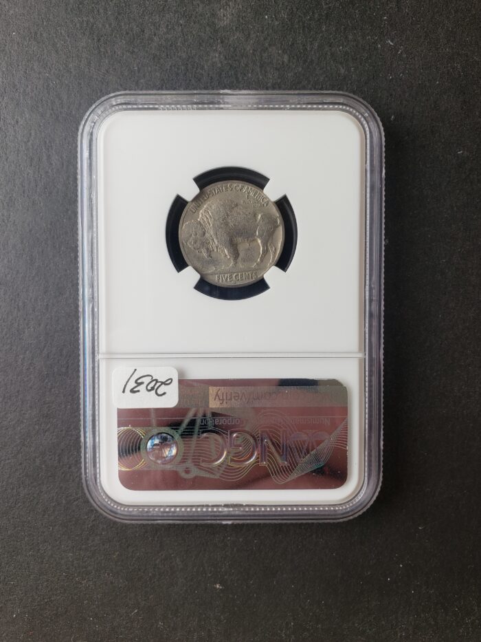 1937 D 5c Buffalo Nickel 3 Leg Variety NGC Fine Details Cleaned - Image 4