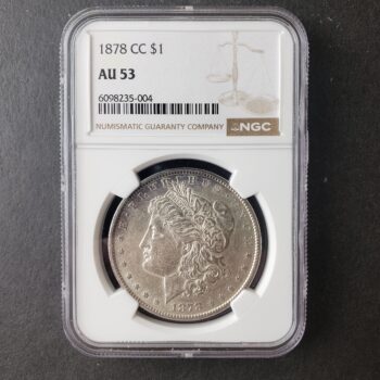 1878 CC $1 Morgan Silver Dollar NGC AU53
