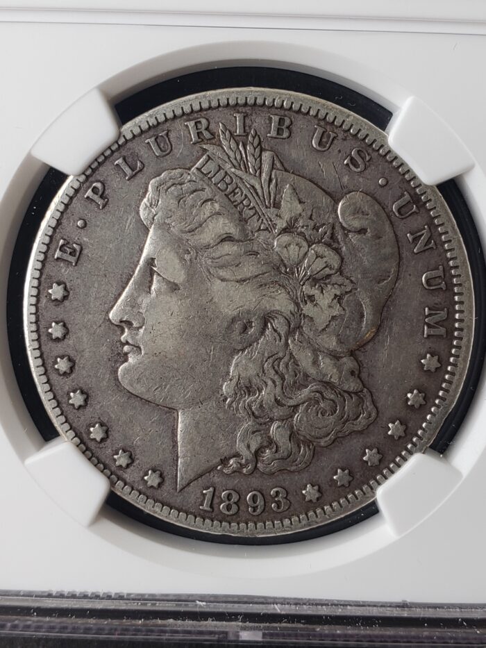 1893 CC $1 Morgan Silver Dollar NGC VF25 - Image 2