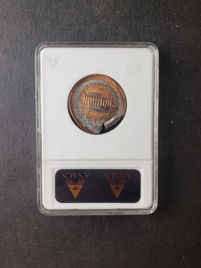 1988 1c Lincoln Memorial Cent Broadstruck ANACS MS62 Red - Image 2