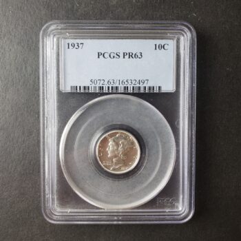 1937 Proof 10c Winged Liberty Silver Dime PCGS PR63