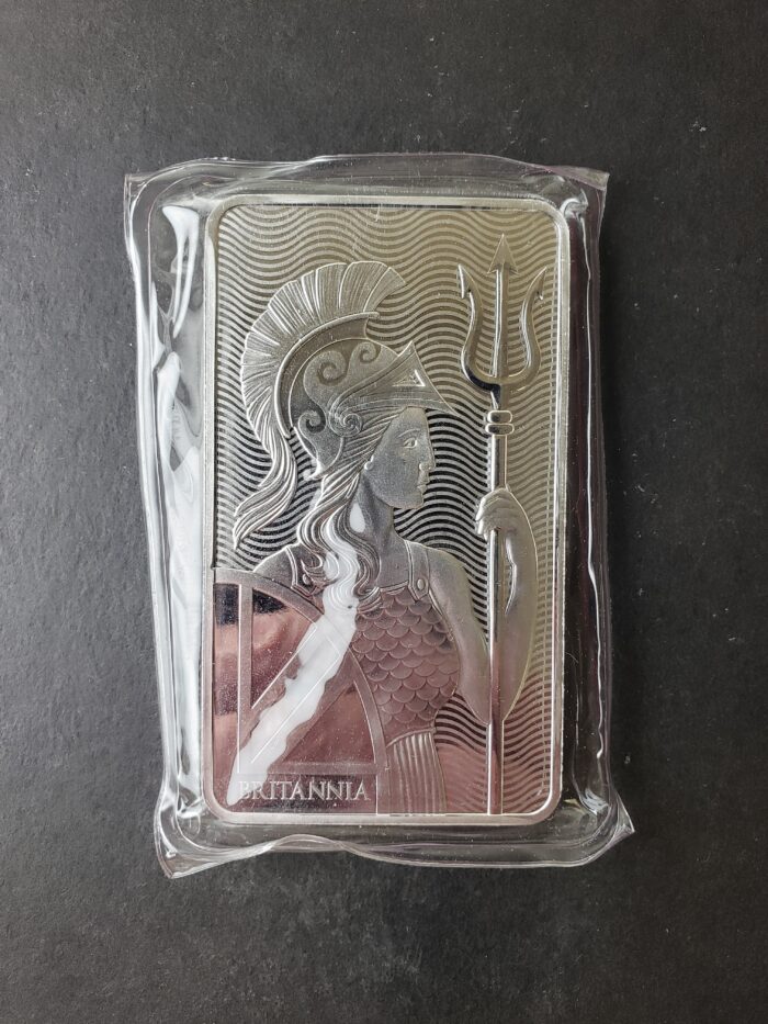 The Royal Mint 10oz Silver Britannia Bar in Plastic - Image 2
