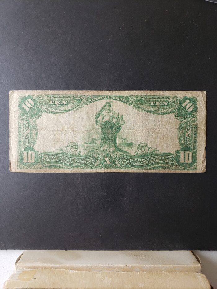 1902 $10 The Lancaster National Bank, Pennsylvania National Currency Large Note - Image 2