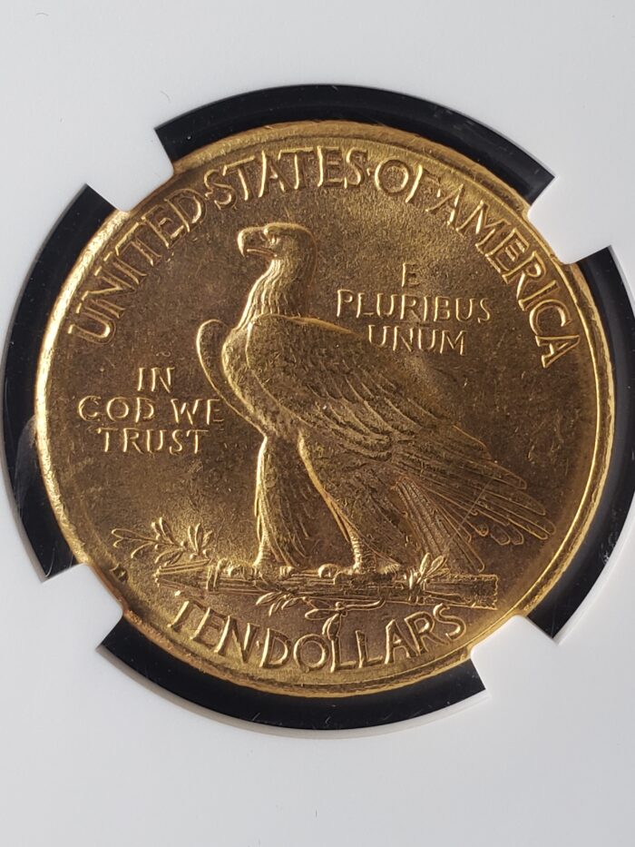 1910 D $10 Indian Gold Eagle NGC MS62 - Image 3