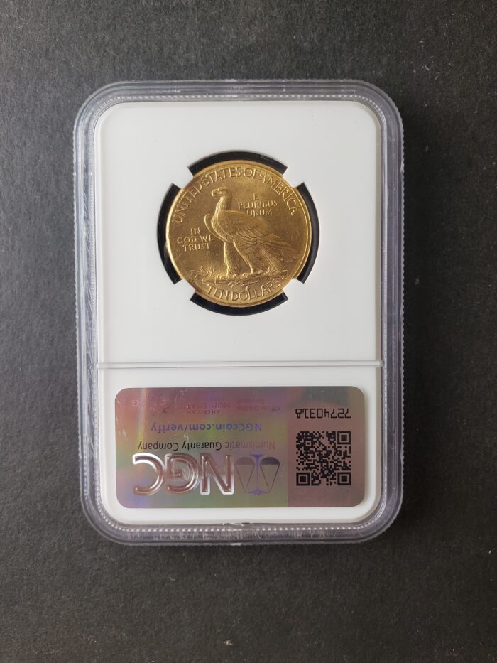 1910 D $10 Indian Gold Eagle NGC MS62 - Image 4