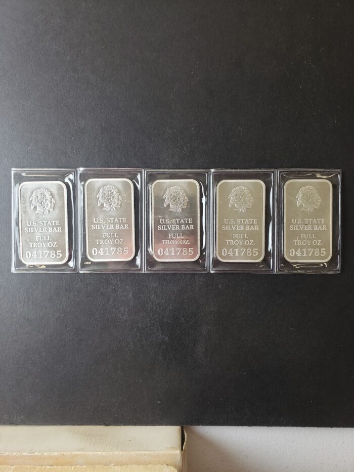 Five 1oz Silver Virginia State Bars in Plastic at $1/oz Over Spot - Image 2