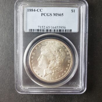 1884 CC $1 Morgan Silver Dollar PCGS MS65