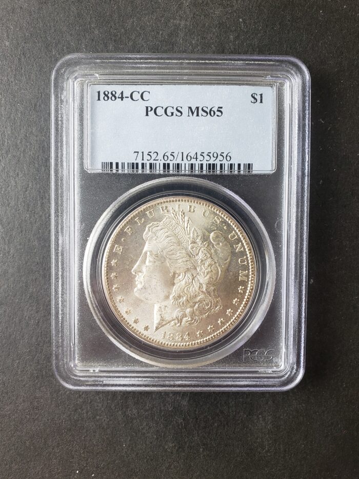 1884 CC $1 Morgan Silver Dollar PCGS MS65