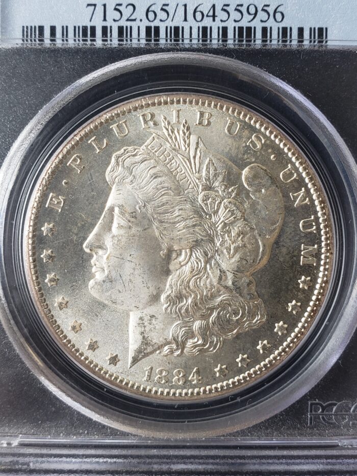 1884 CC $1 Morgan Silver Dollar PCGS MS65 - Image 2