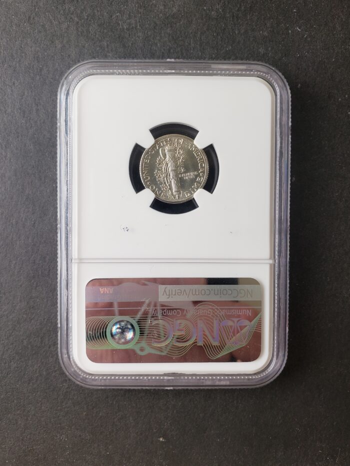 1937 D 10c Winged Liberty Silver Dime NGC MS66 - Image 4