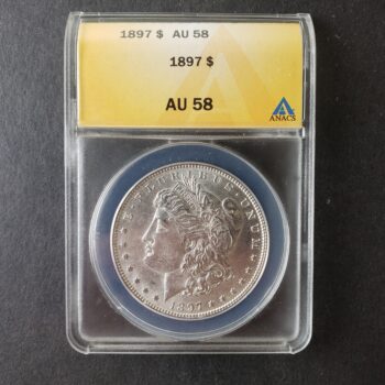 1897 $1 Morgan Silver Dollar ANACS AU58