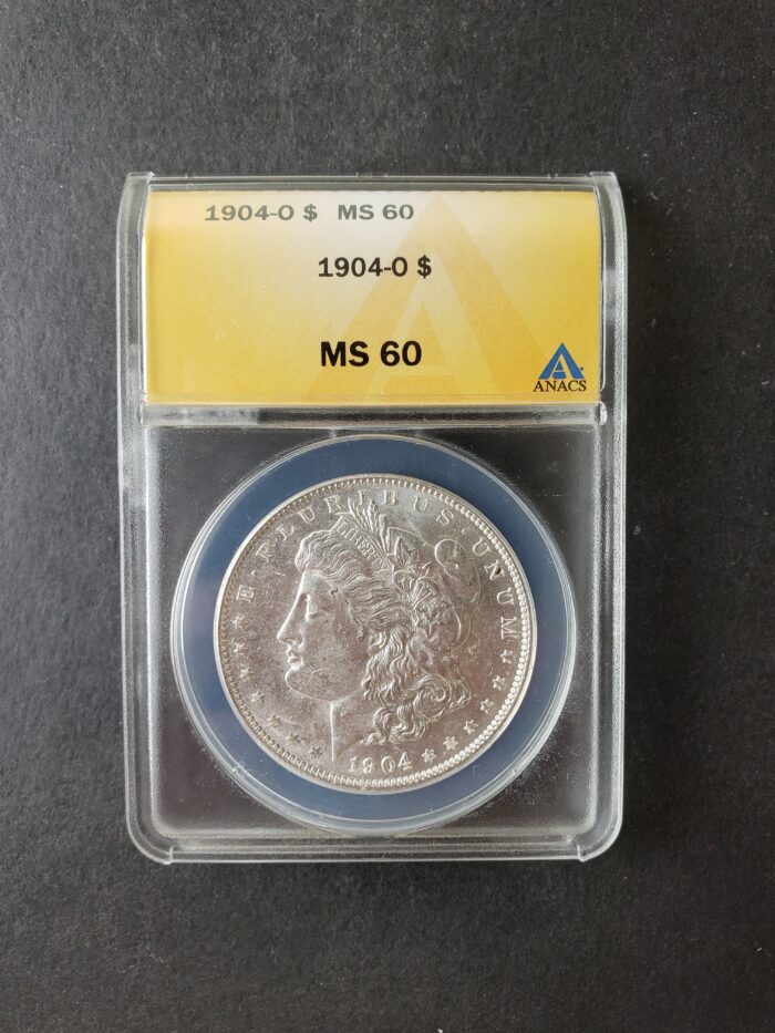 1904 O $1 Morgan Silver Dollar ANACS MS60