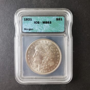 1921 $1 Morgan Silver Dollar ICG MS63