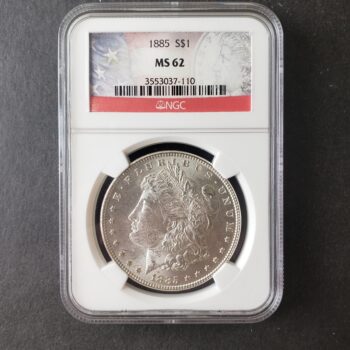 1885 $1 Morgan Silver Dollar NGC MS62