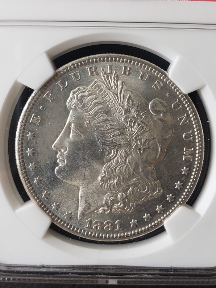 1881 S $1 Morgan Silver Dollar NGC MS62 - Image 2