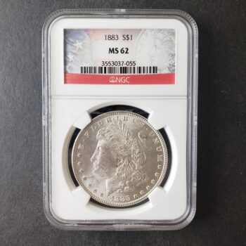 1883 $1 Morgan Silver Dollar NGC MS62