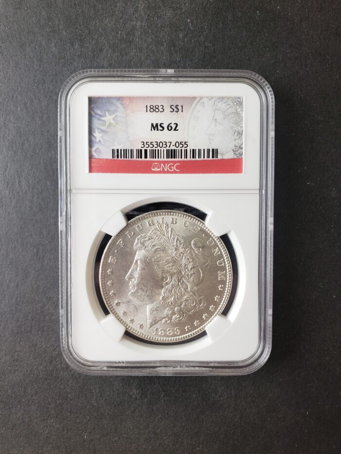1883 $1 Morgan Silver Dollar NGC MS62