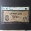 1861 $10 Confederate Note PMG 15 Choice Fine