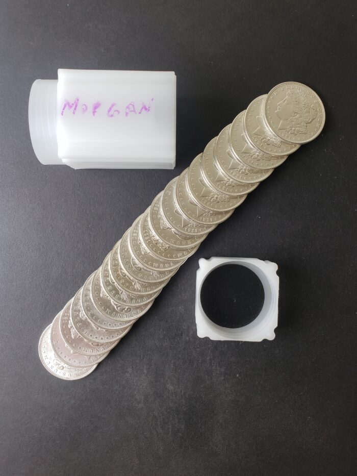 Tube of 20 1921 $1 Morgan Silver Dollars