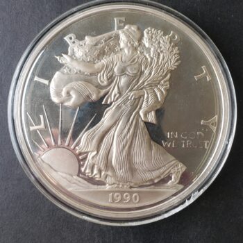 1990 Proof 8.055oz Silver Walker Round at Spot