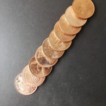 Lot of 10 1oz Copper Rounds