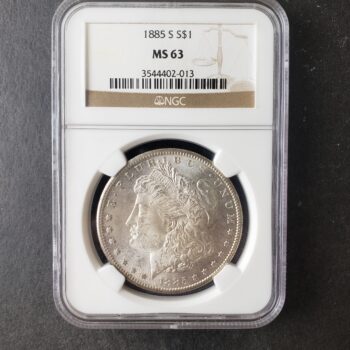 1885 S $1 Morgan Silver Dollar NGC MS63