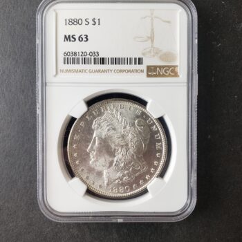 1880 S $1 Morgan Silver Dollar NGC MS63
