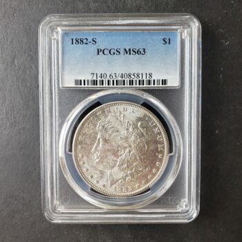1882 S $1 Morgan Silver Dollar PCGS MS63