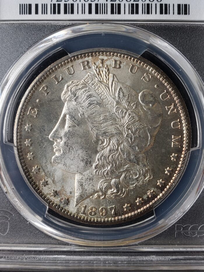 1897 S $1 Morgan Silver Dollar PCGS MS63 - Image 2