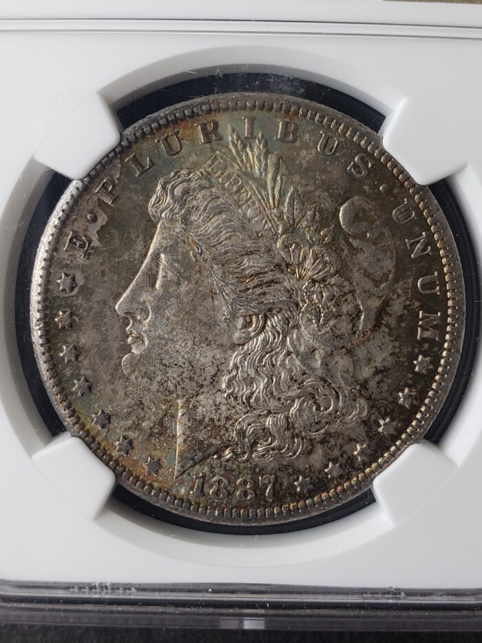 1887 S $1 Morgan Silver Dollar NGC MS63 - Image 2