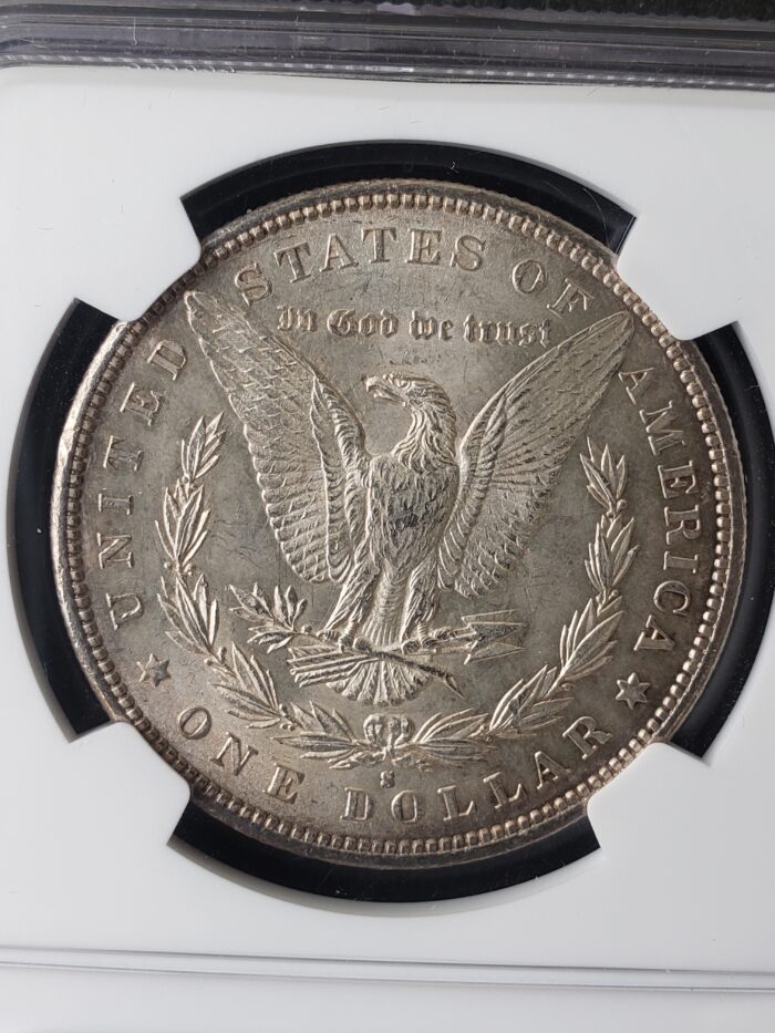1887 S $1 Morgan Silver Dollar NGC MS63 - Image 3