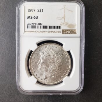 1897 $1 Morgan Silver Dollar NGC MS63
