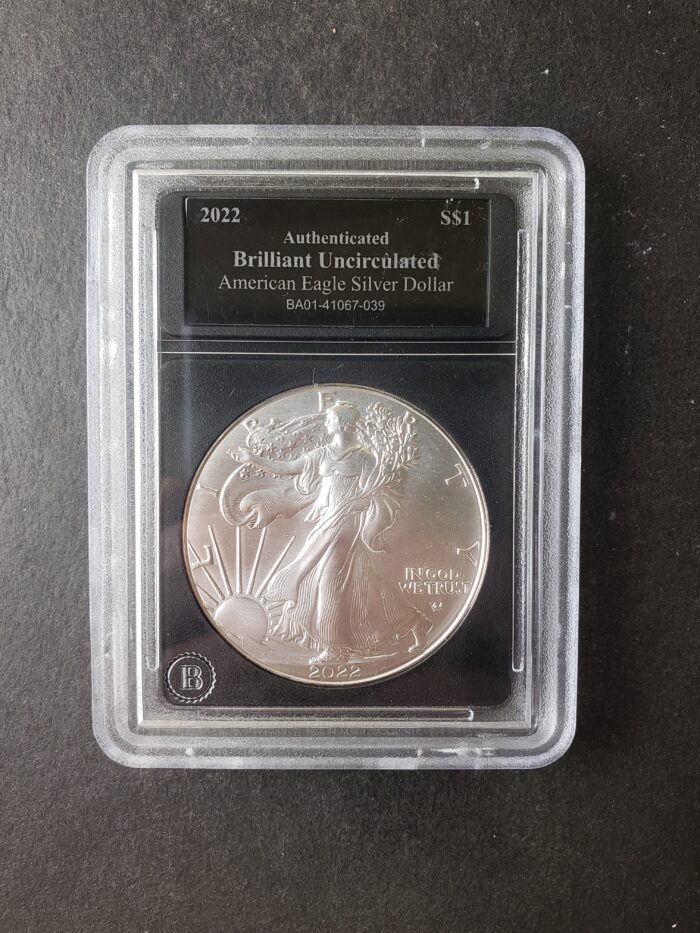 2022 $1 American Silver Eagle Dollar in a Slab