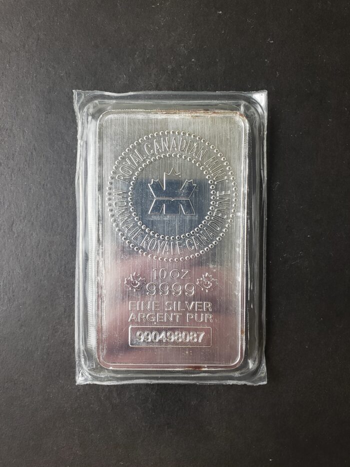 Royal Canadian Mint 10oz Silver Bar in Plastic at $2/oz Over Spot
