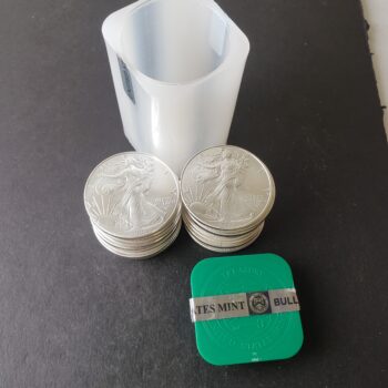 Mint Tube of 20 2024 $1 American Silver Eagle Dollars at $4/oz Over Spot