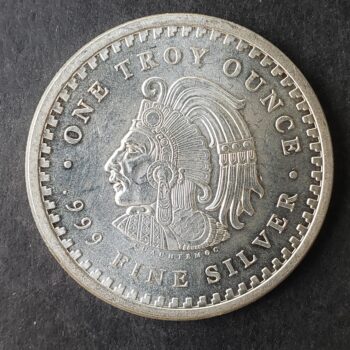 1oz Silver Cuauhtemoc/Aztec Calendar Round at Spot