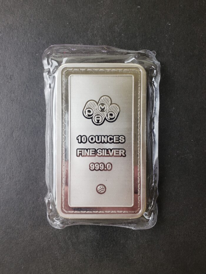 Pamp Suisse 10oz Silver Lady of Liberty Bar in Plastic at $1/oz over Spot - Image 2