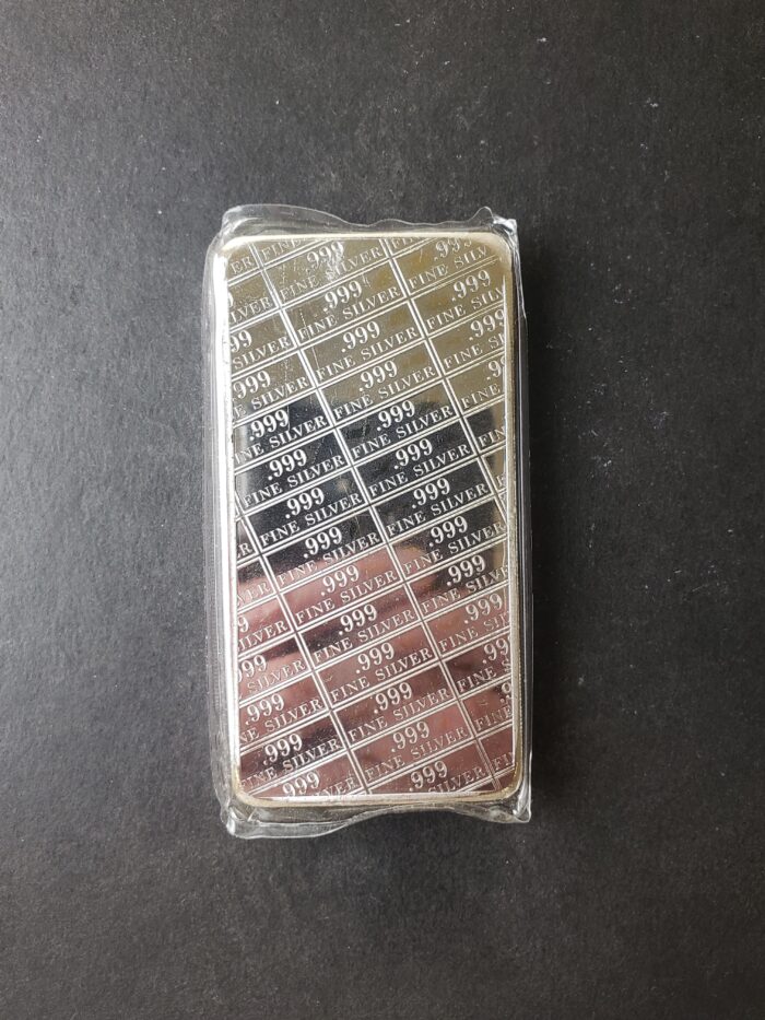 Mid-States Recycling & Refining 10oz Silver Bar in Plastic at Spot - Image 2