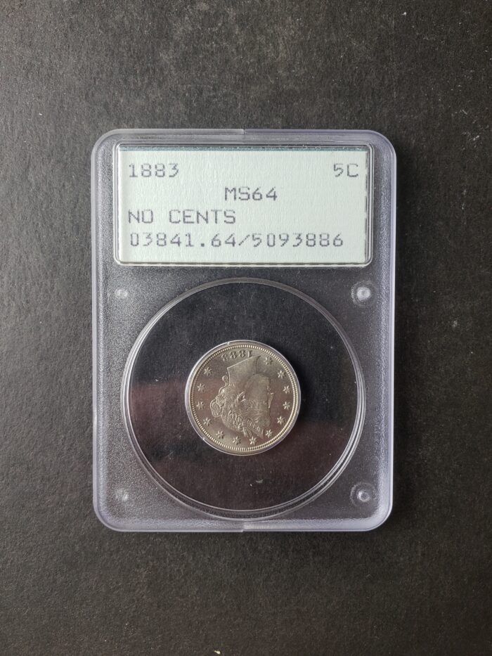 1883 5c Liberty Head V Nickel No CENTS PCGS MS64
