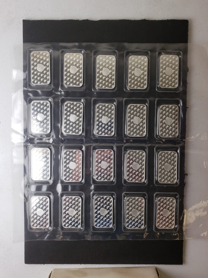 Sheet of 20 Sunshine Minting 1oz Silver Bars - Image 2
