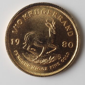 1980 South Africa 1/10oz Gold Krugerrand