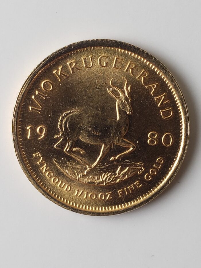 1980 South Africa 1/10oz Gold Krugerrand