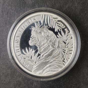 2022 Laos 500 Kip 1oz Silver Tiger Coin in a Capsule
