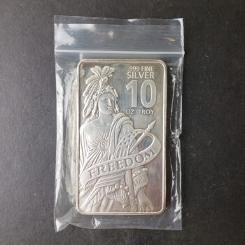 10oz Silver Freedom Bar at $1/oz Over Spot