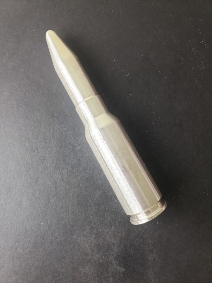 25oz Silver Piece Shaped as a Large Bullet