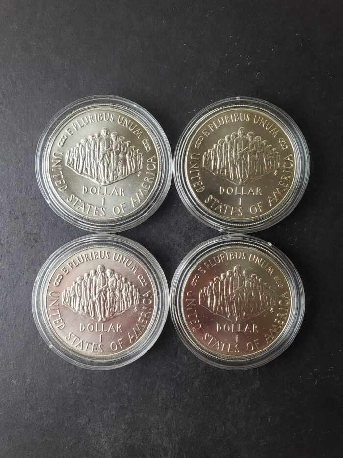 Lot of Four 1987 P $1 Constitution Silver Dollars at Melt - Image 2