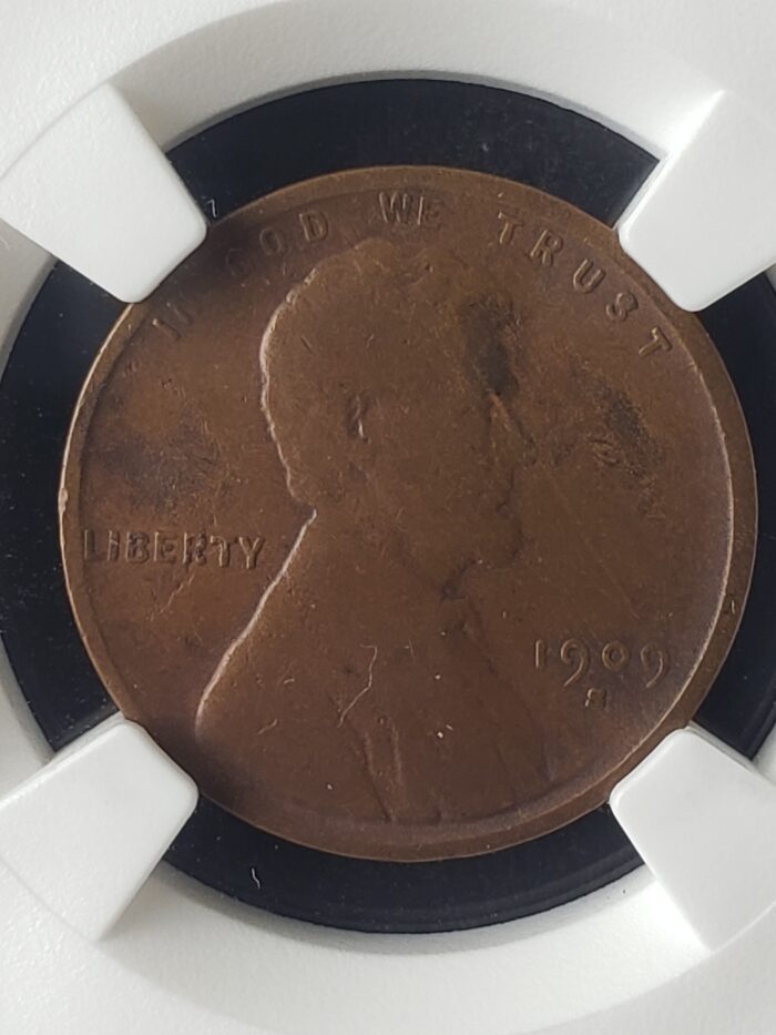 1909 S V.D.B. 1c Lincoln Wheat Cent NGC VG Details Environmental Damage - Image 2